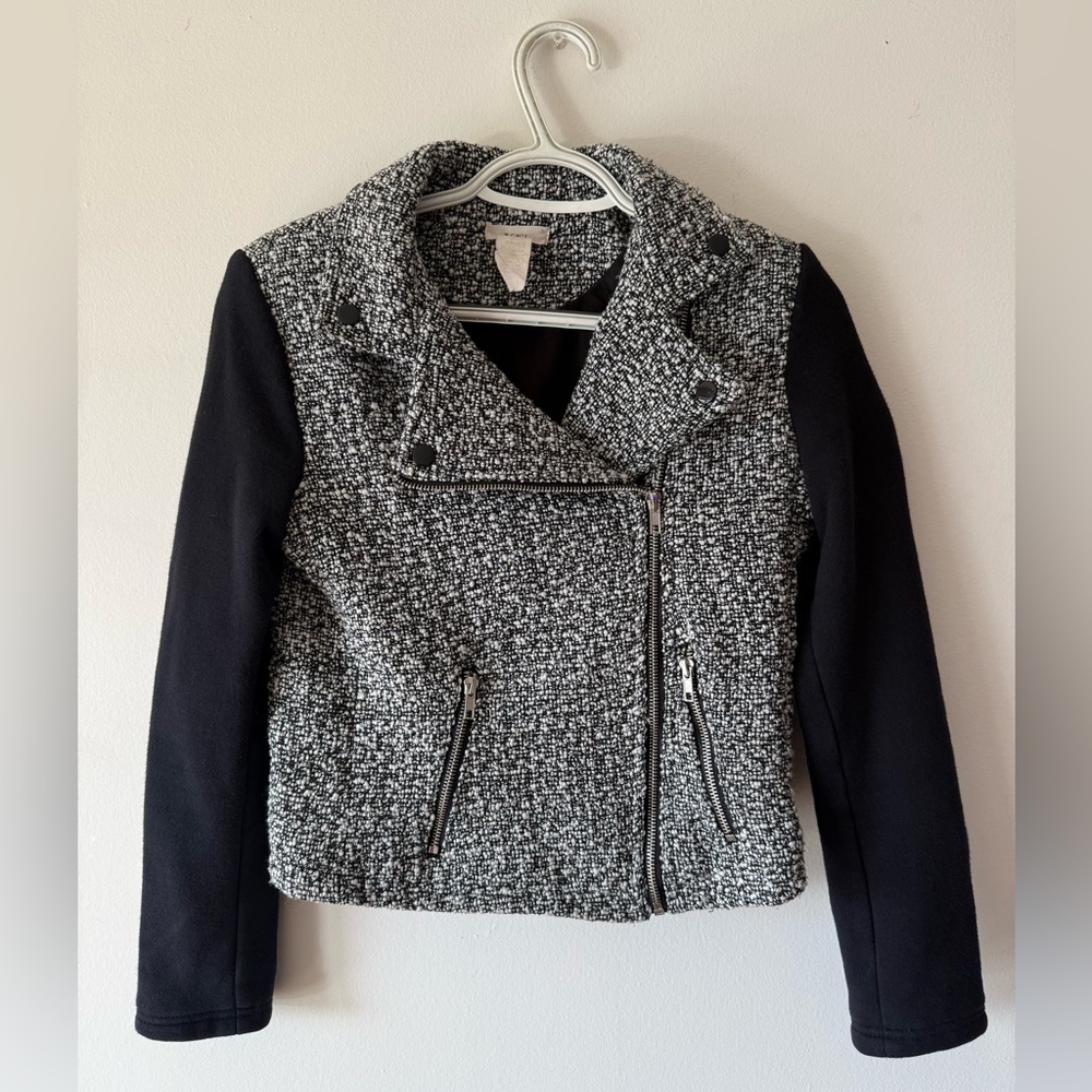 Black and White Tweed Jacket